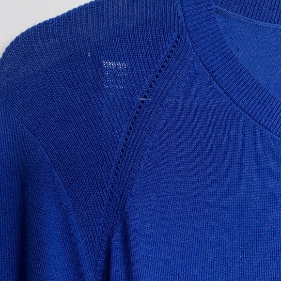 Banana Republic Silk Cotton Crew-Neck Sweater Royal Bue - Picture 3 of 5